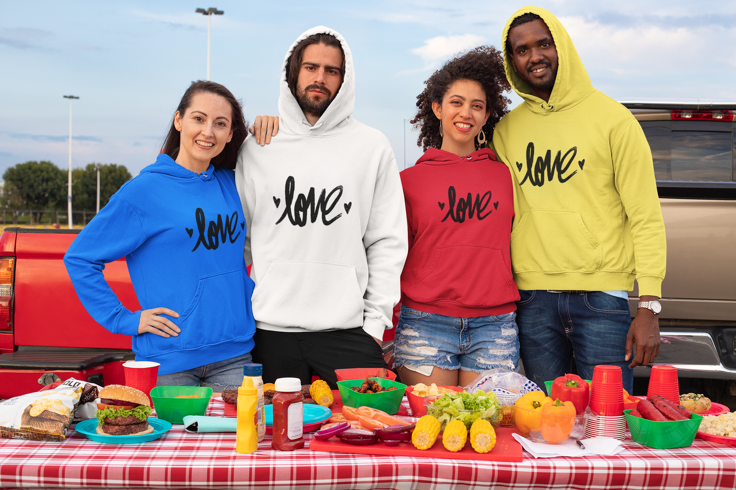 Embrace love hoodies